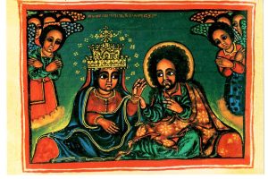 St. Mary reciving promisse Covenent of Mercy